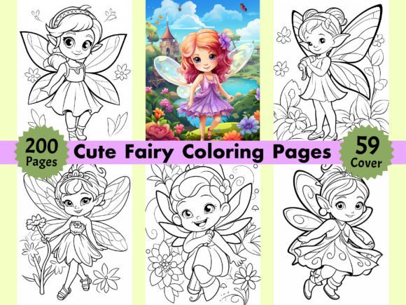 200 Cute Fairy Coloring Pages for Kids