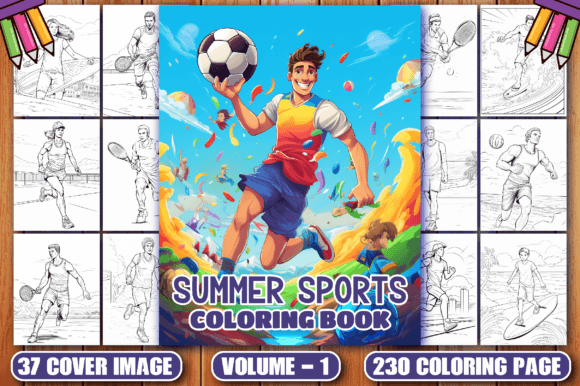 230 Summer Sports Coloring Pages