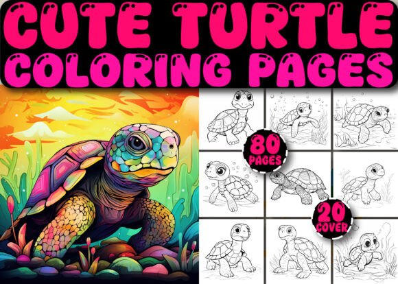 80 Cute Turtle Coloring Pages for Kids