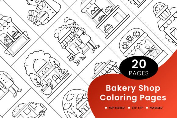 Bakery Shop Coloring Book Pages