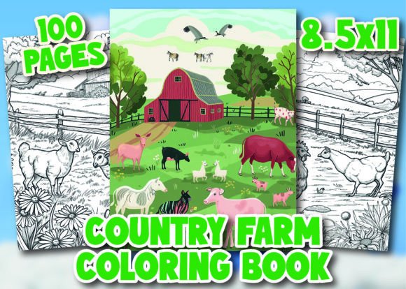 Country Farm Coloring Pages for Kids