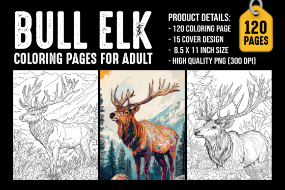 Elk Coloring Pages for Adults