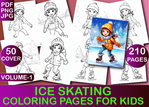 Ice Skating Coloring Book for Kids V-1: A Purpose-Built Interior System for KDP Creators