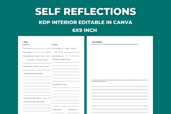KDP Self Reflections Canva Template 6X9
