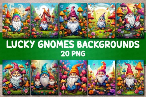 Lucky Gnomes Backgrounds for Covers