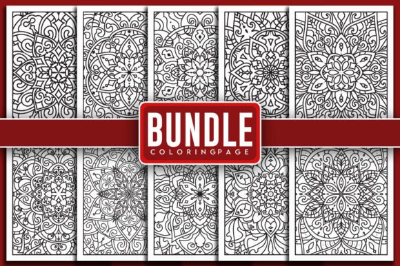Mandala Bundle Flower Coloring Page