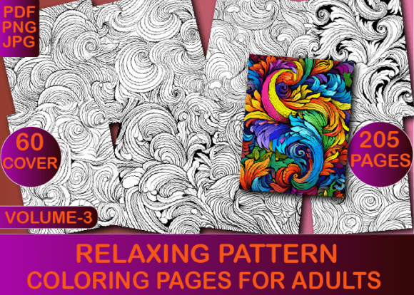 Relaxing Pattern Coloring Book for V-3