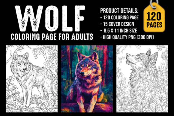 Wolf Coloring Pages for Adults: Where Wild Spirit Meets Mindful Creativity